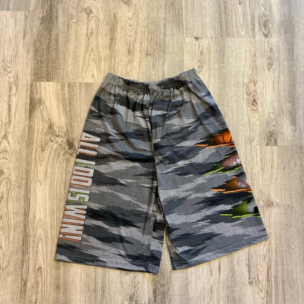 Kids Camo Graphic Pajama Shorts